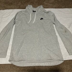 Light Grey Heathered Nike Light Weight Hooded Pullover